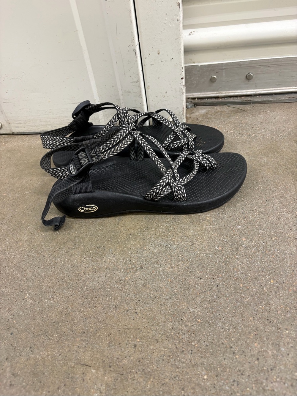 Chaco Women's Black and White Strappy Sport Sandals
